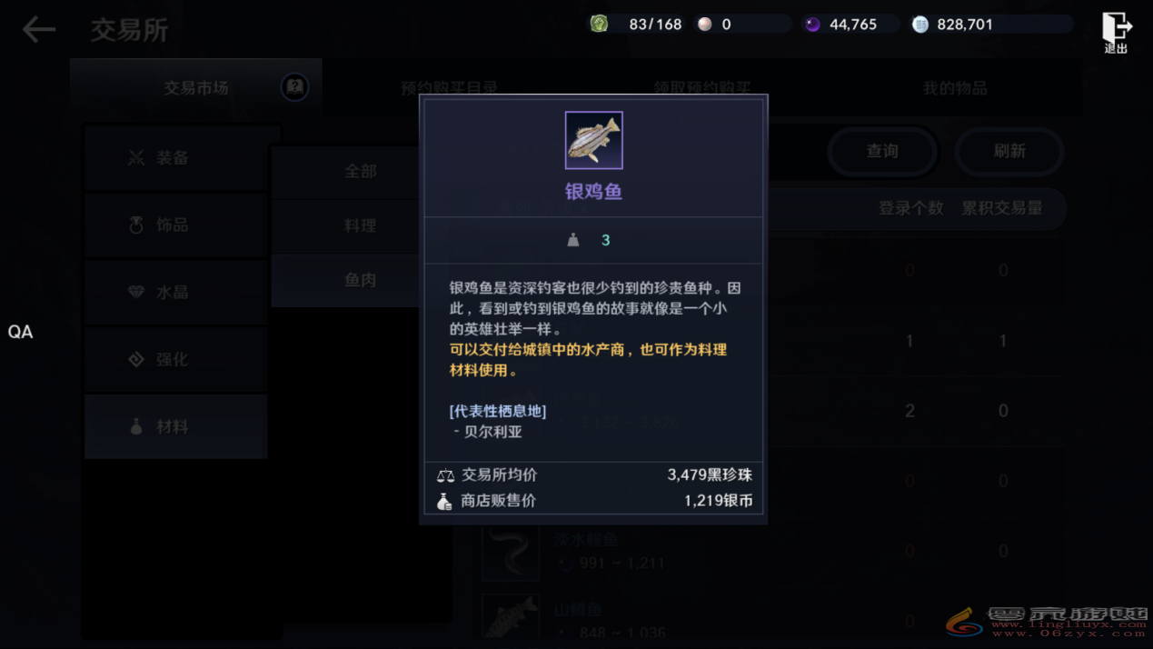 黑色沙漠银鸡鱼获得方法(图1) 黑色沙漠银鸡鱼获得方法(图1)