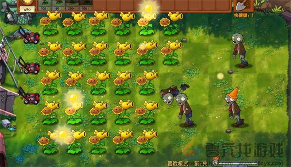 《植物大战僵尸融合版》冒险模式第1关通关攻略(图5) 《植物大战僵尸融合版》冒险模式第1关通关攻略(图5)